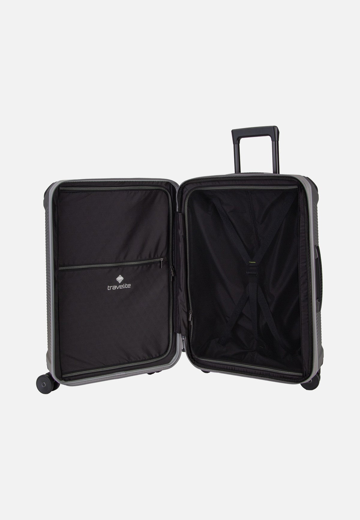 travelite Millennium Trolley 4W M Exp. Silver Suitcase