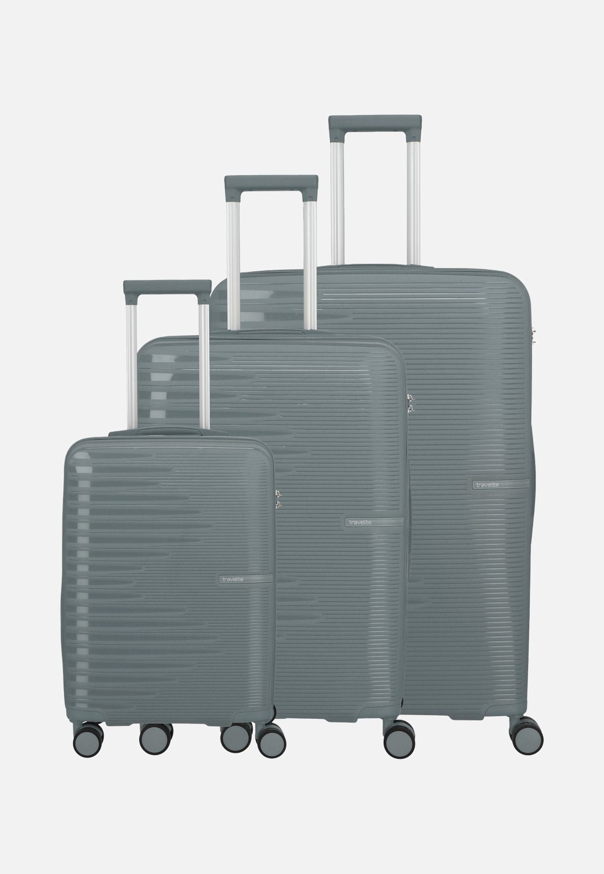 travelite Pacific Trolley 4w Set L/M/S Anthracite Koffer