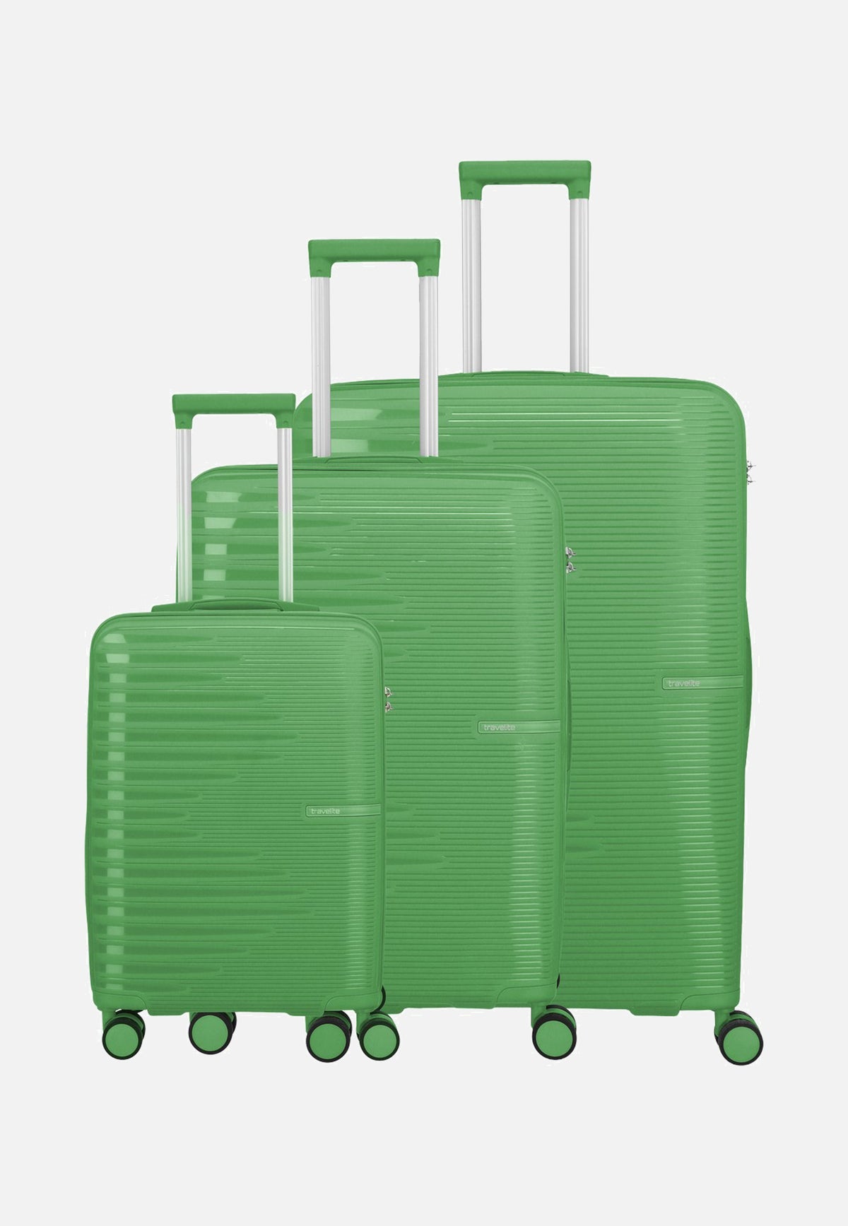 travelite Pacific Trolley 4w Set L/M/S Green Koffer