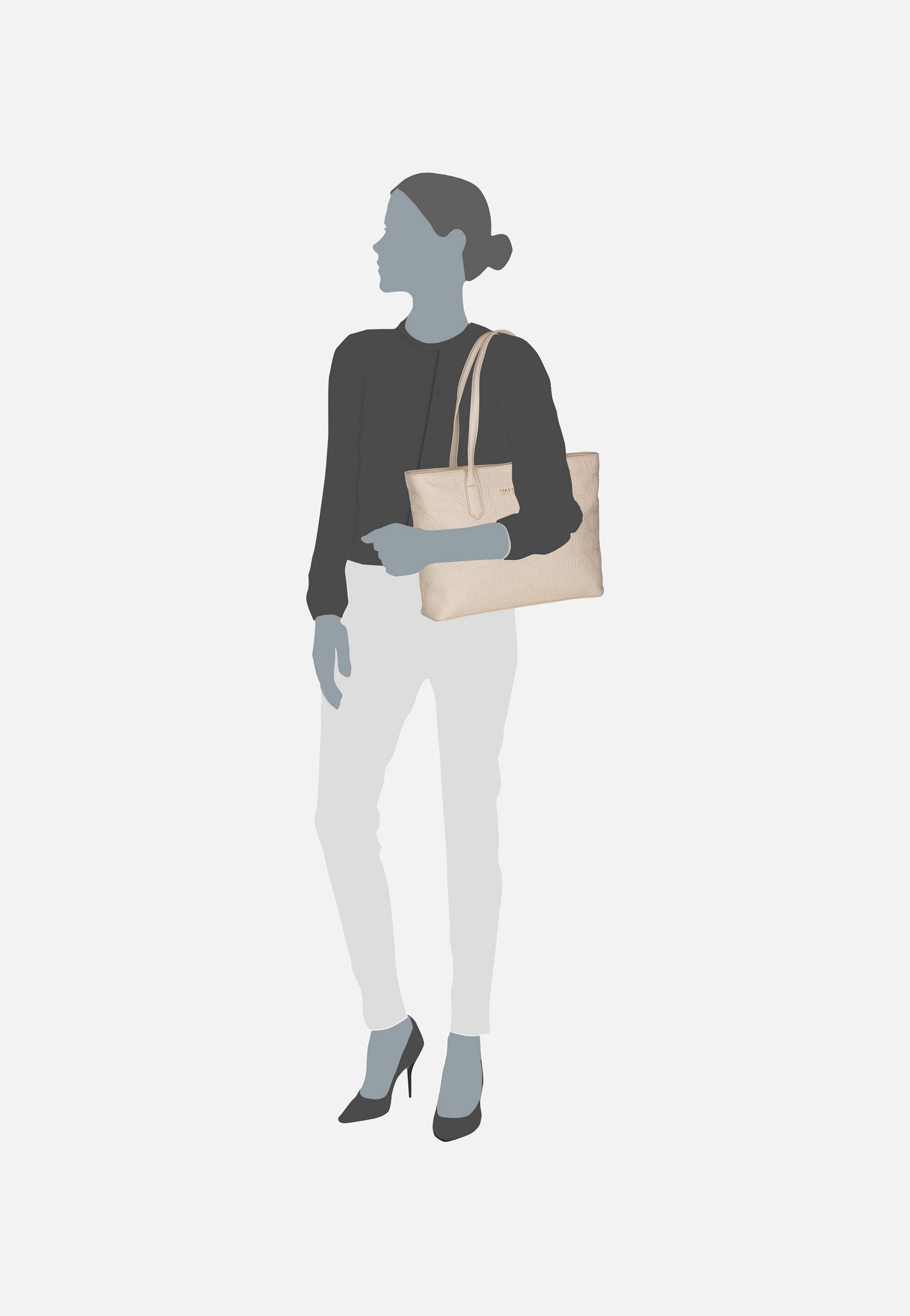 Valentino Pansy PG01 Ecru Shopper