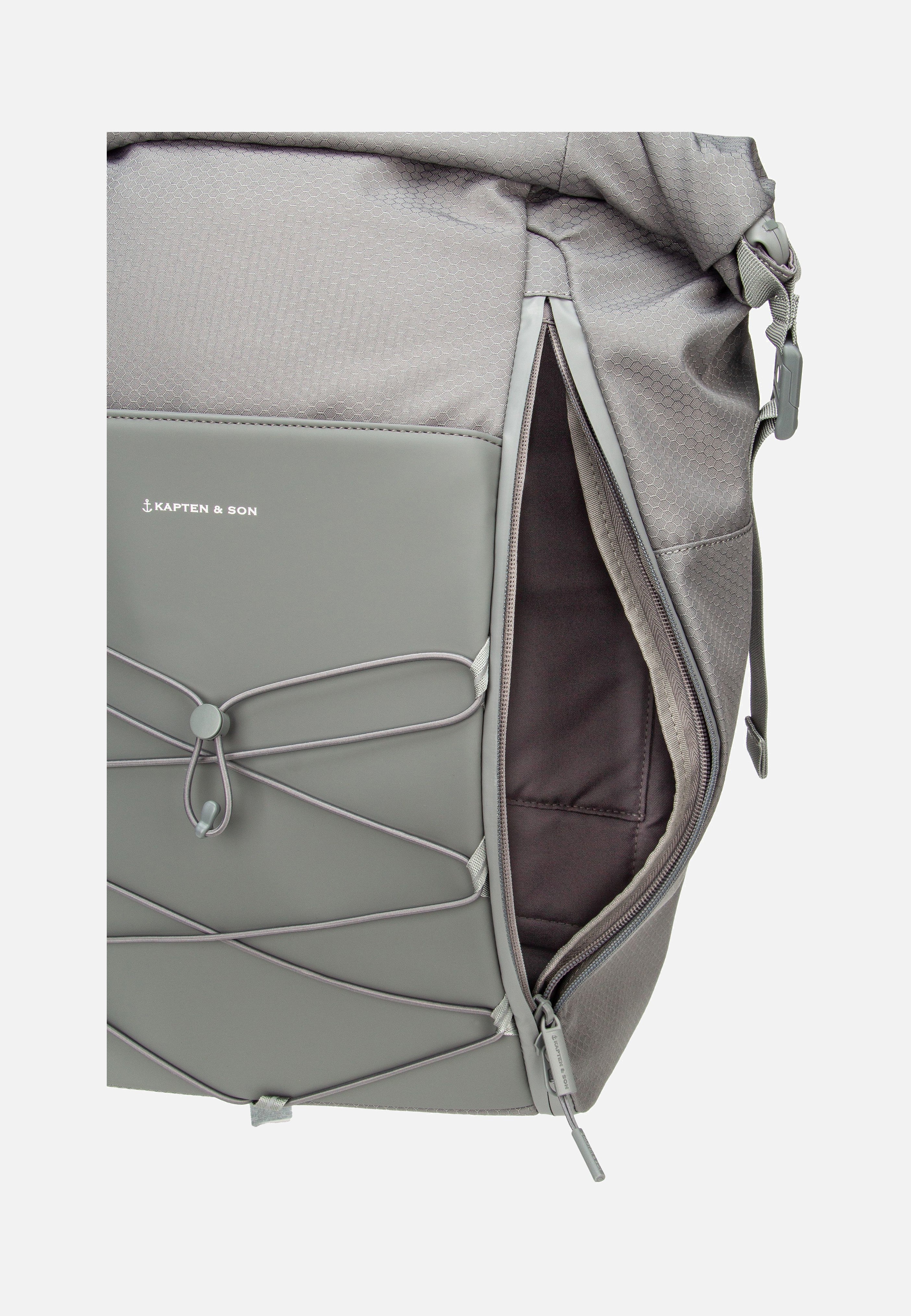 Kapten & Son Yoho Stone Grey Rolltop Rucksack