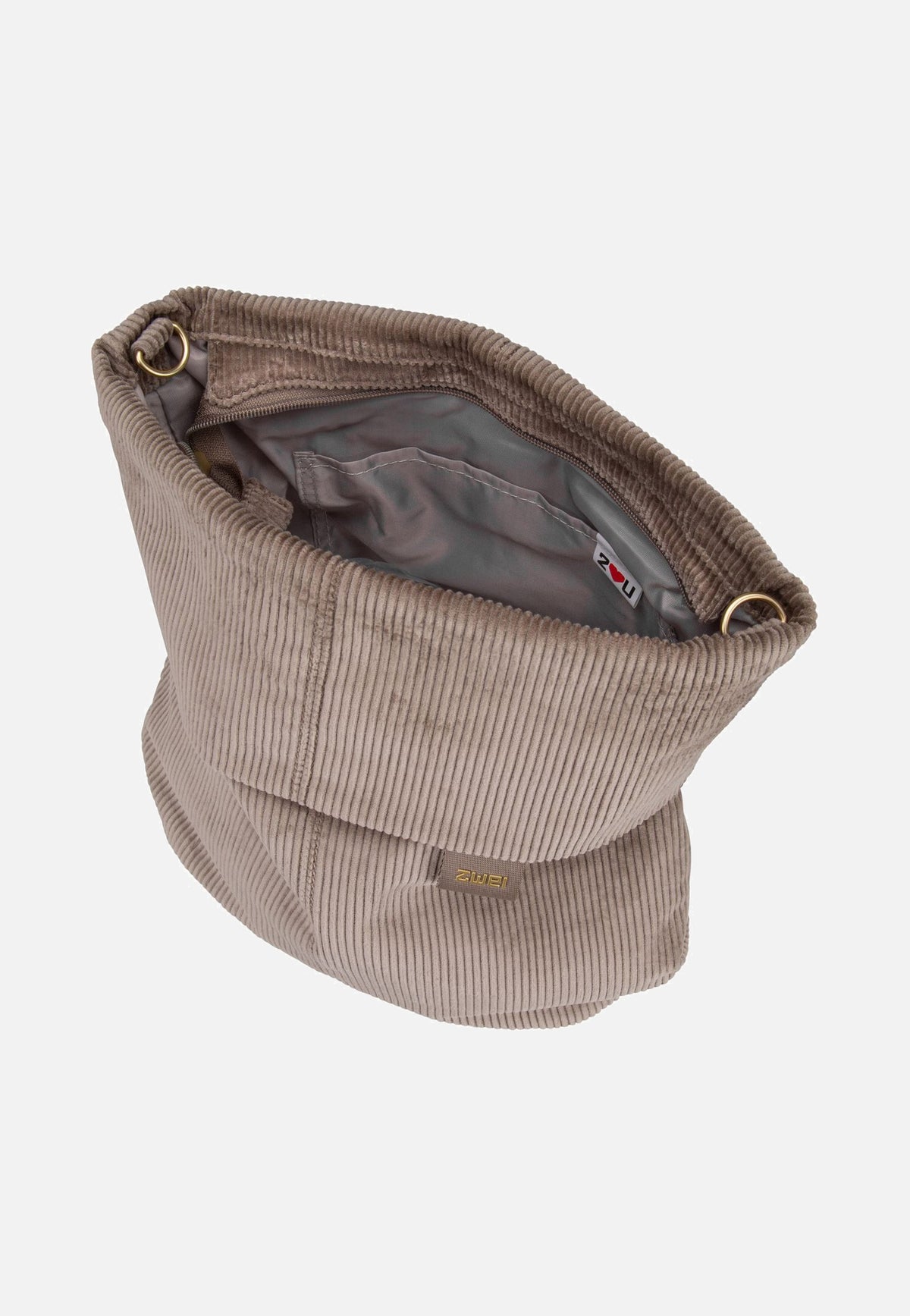 zwei Mademoiselle M12 Cord/Mocca Hobo Bag