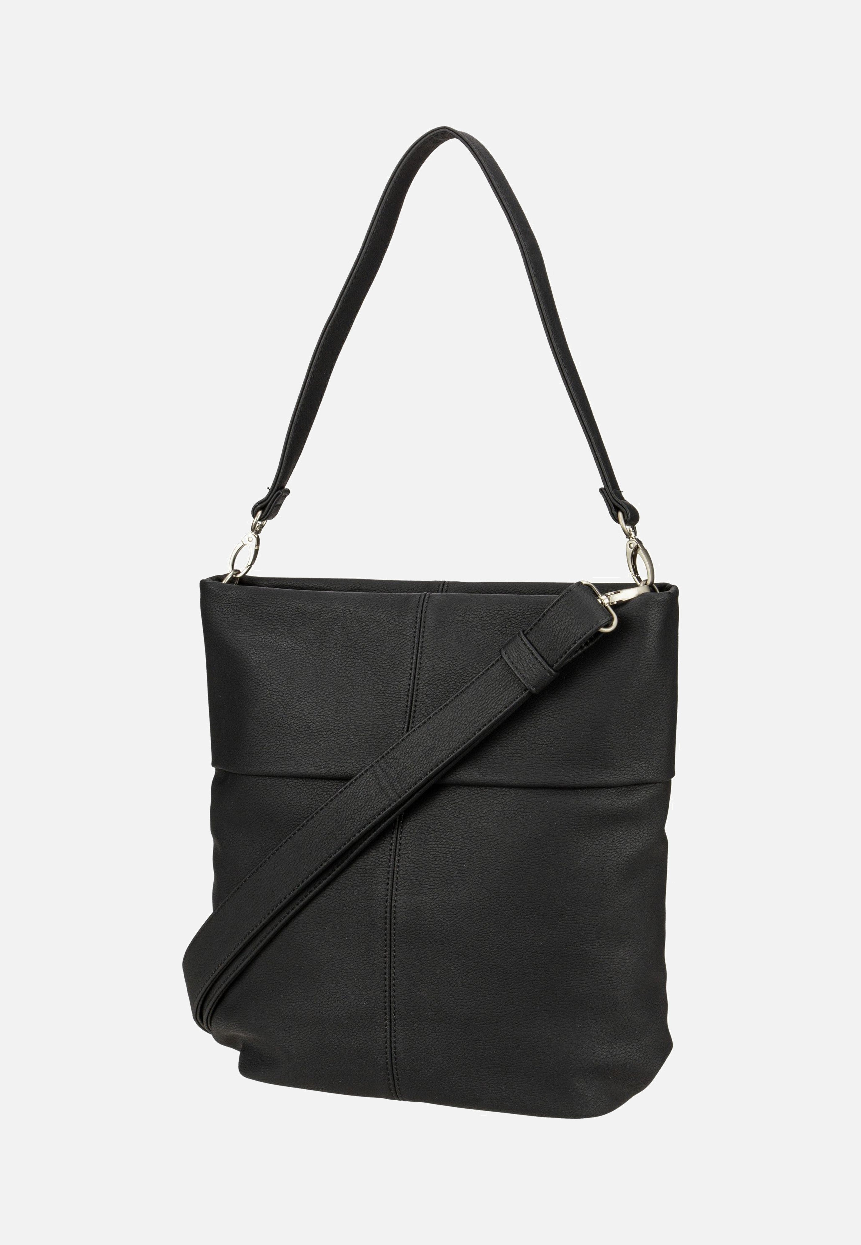 zwei Mademoiselle M12 Nubuk/Black Hobo Bag