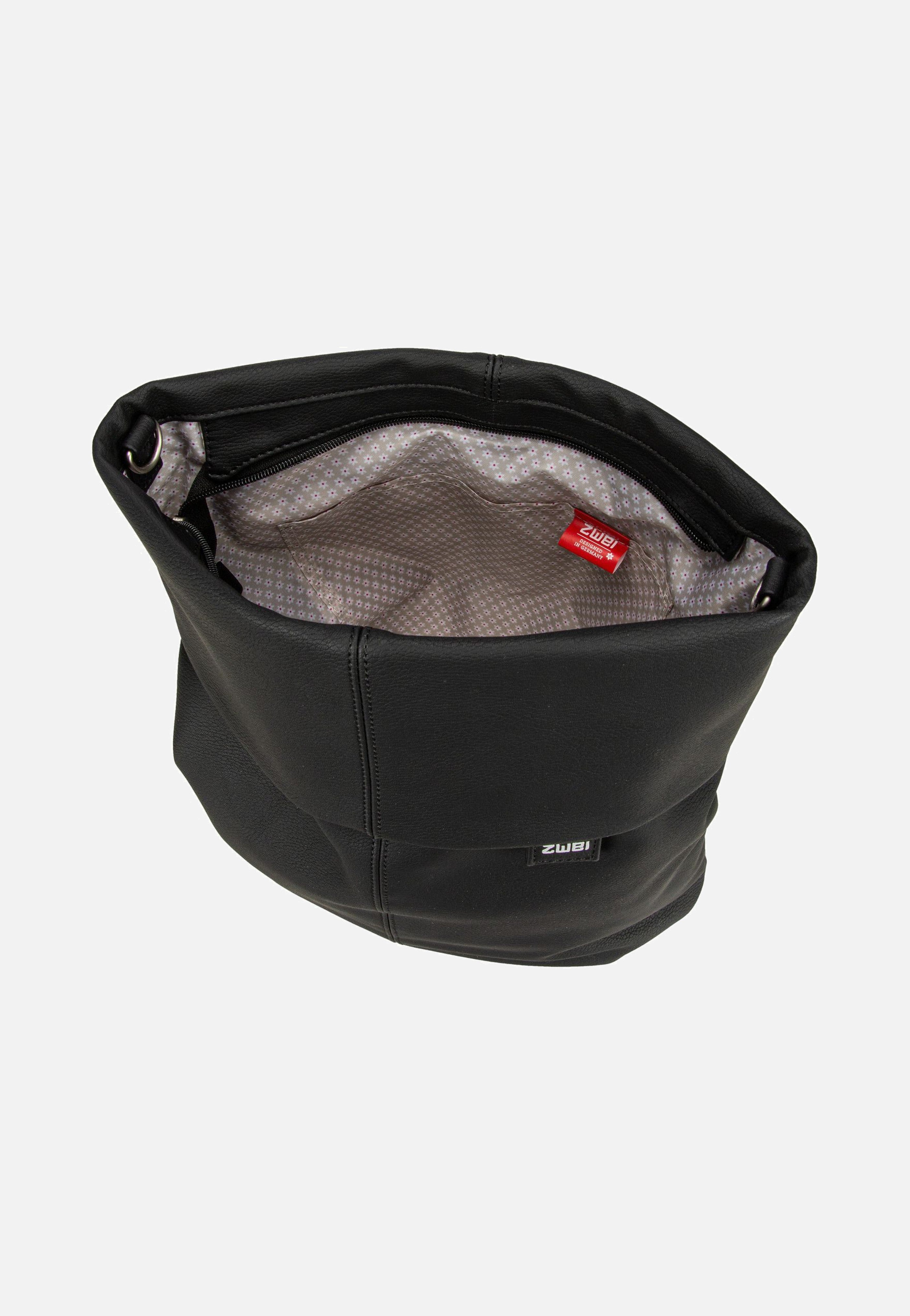 zwei Mademoiselle M12 Nubuk/Black Hobo Bag