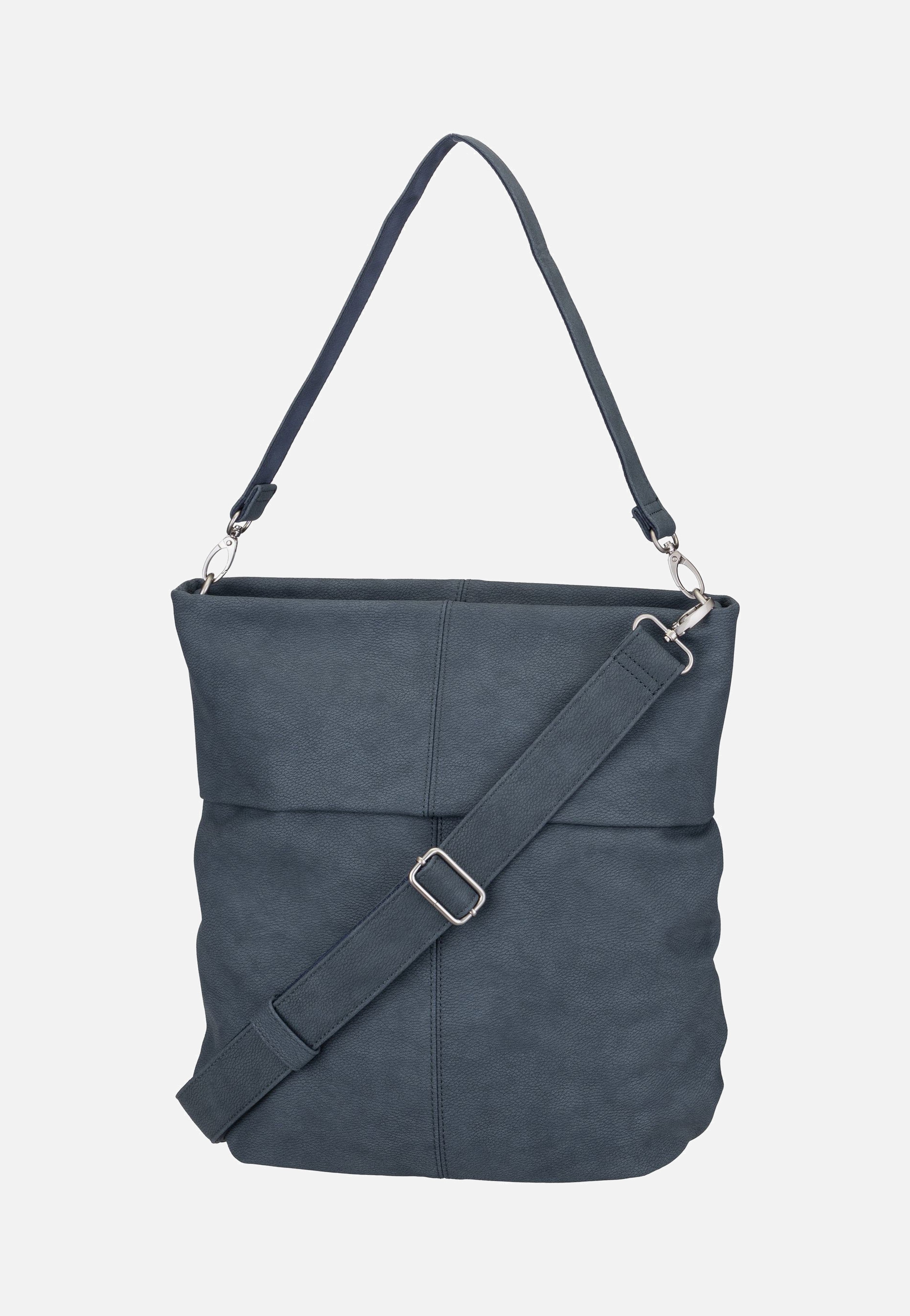 zwei Mademoiselle M140 Nubuk/Blue Hobo Bag