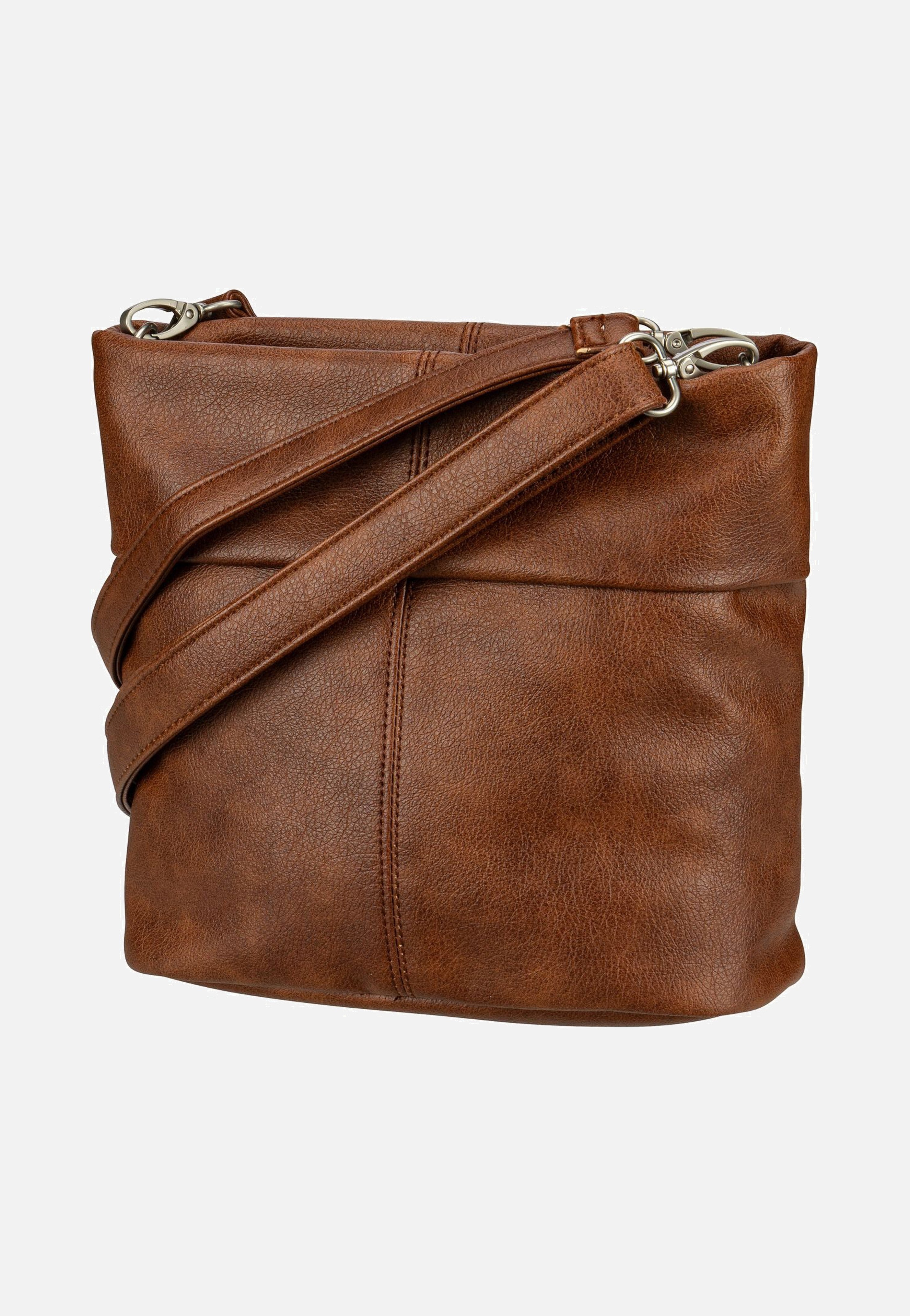 zwei Mademoiselle M8 Cognac Beuteltasche