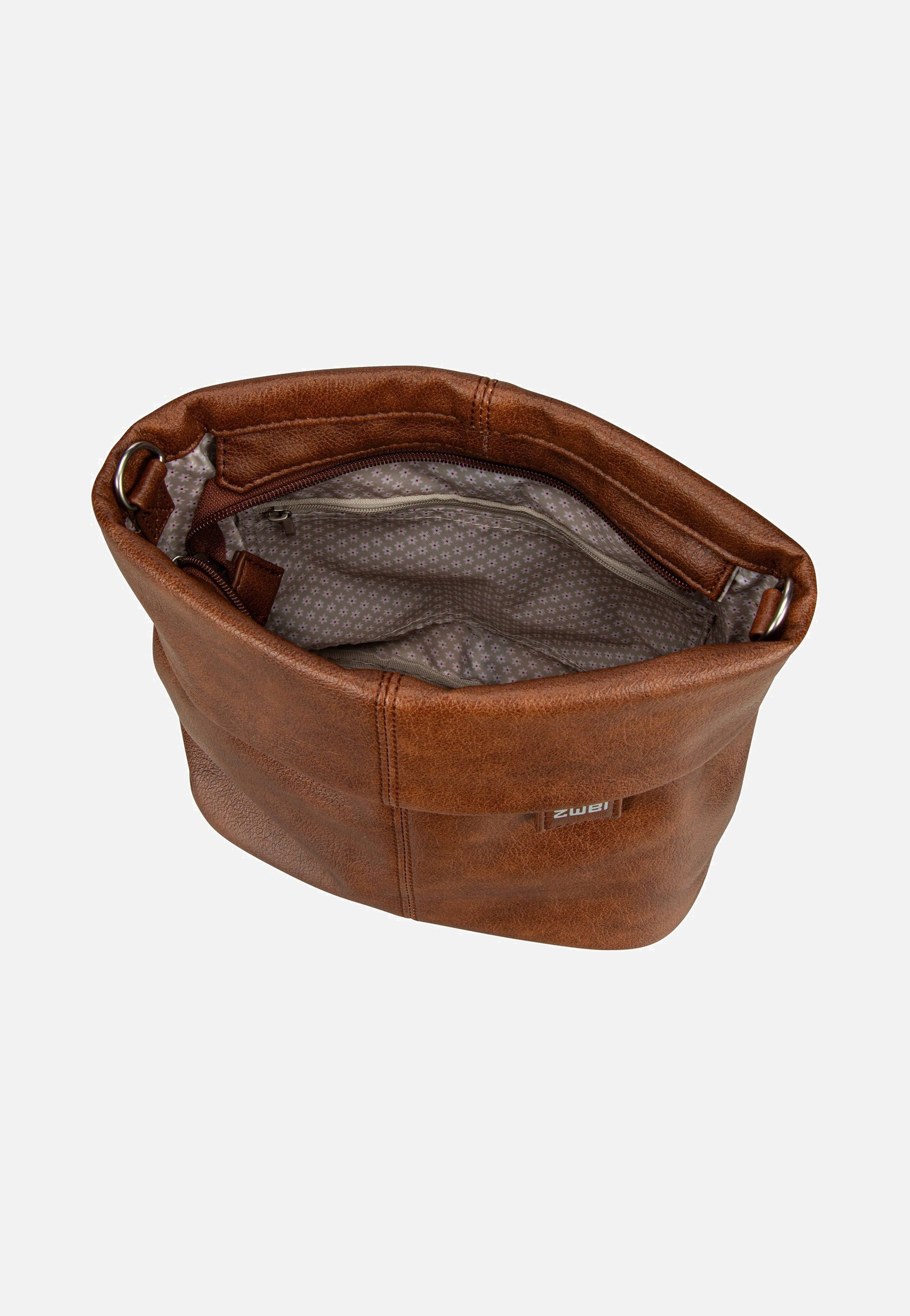 zwei Mademoiselle M8 Cognac Beuteltasche