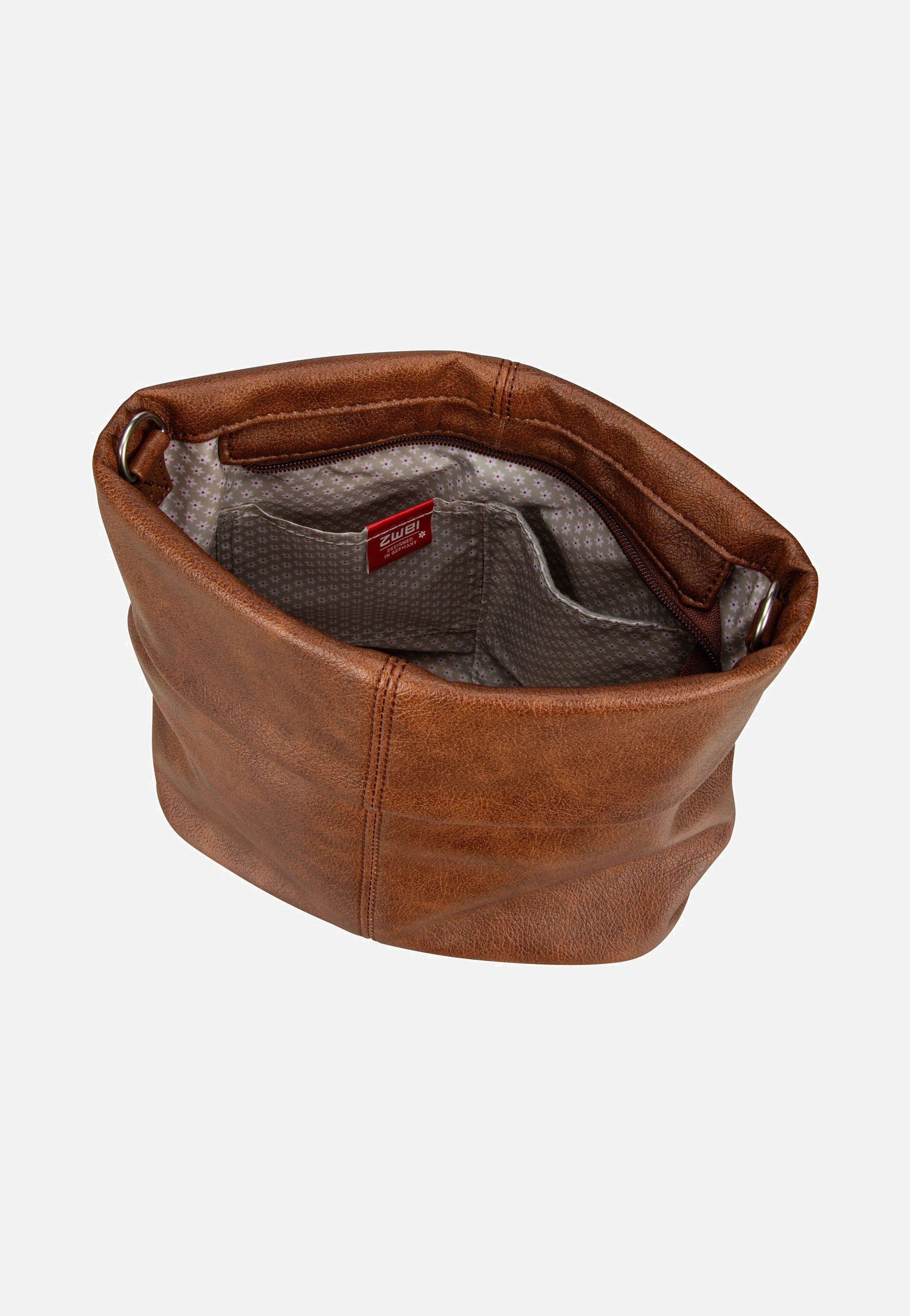 zwei Mademoiselle M8 Cognac Beuteltasche