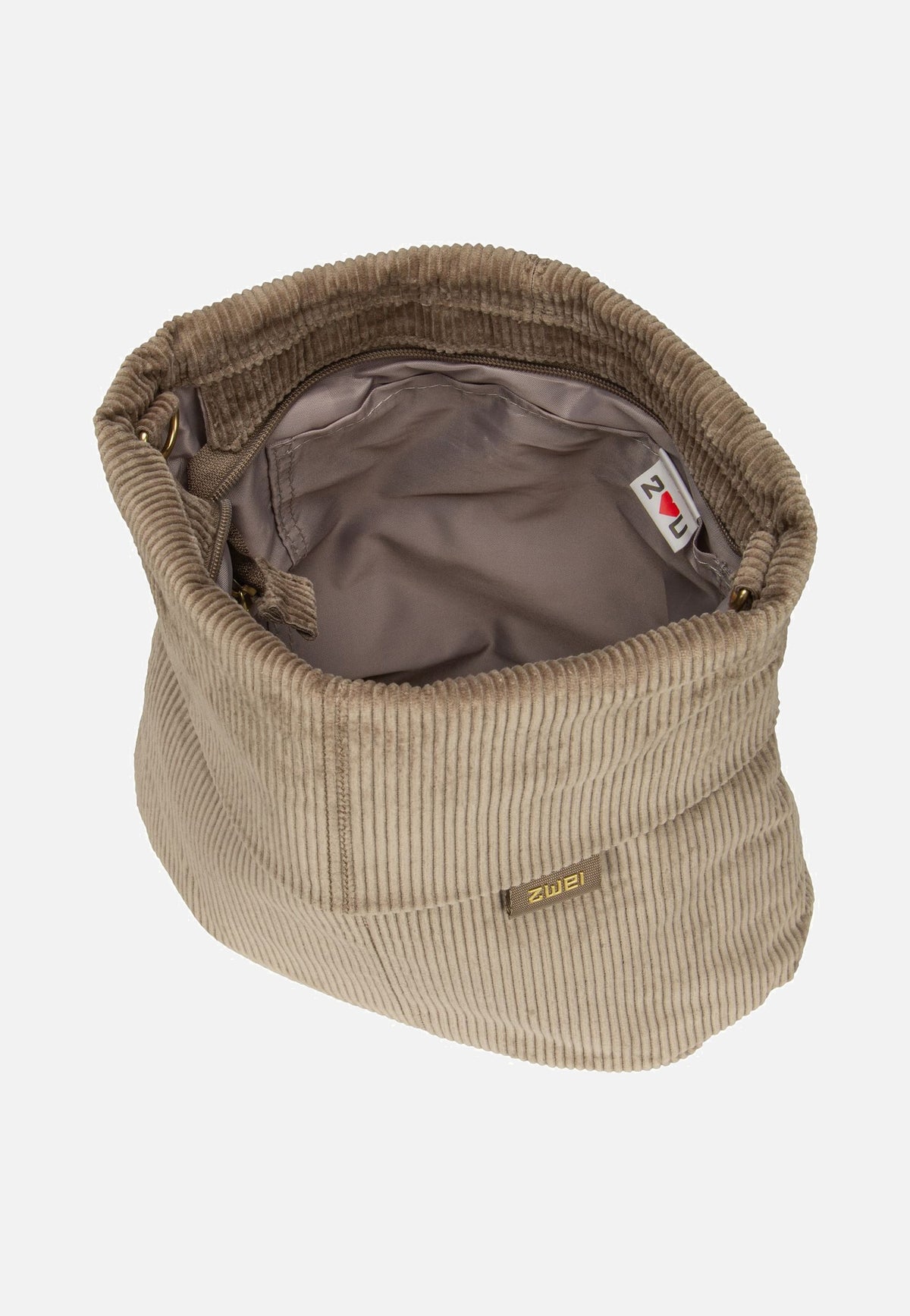 zwei Mademoiselle M90 Cord/Mocca Hobo Bag