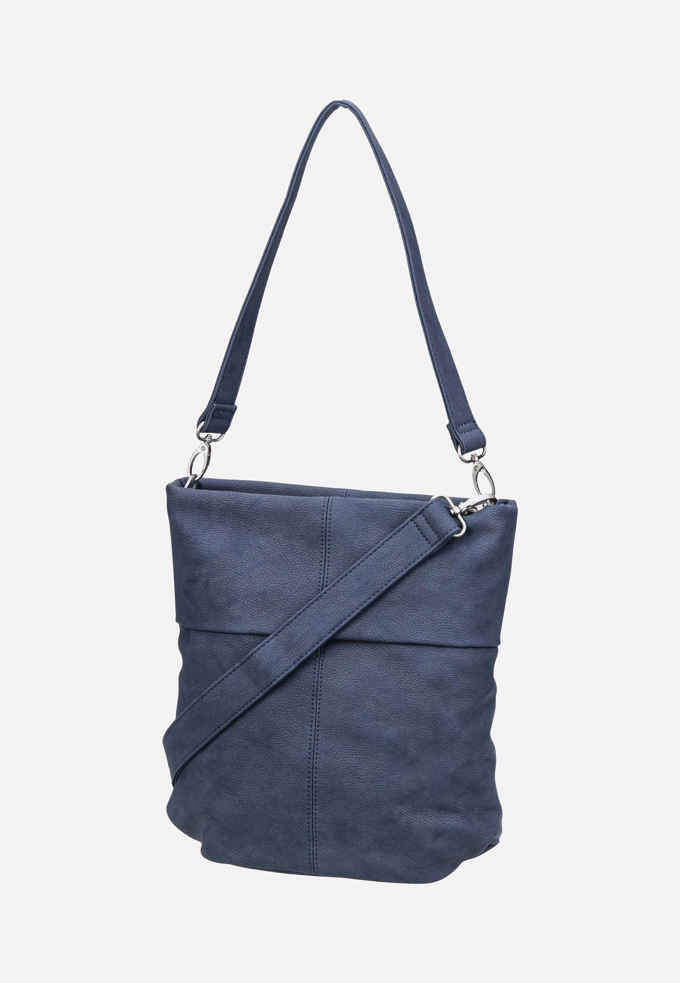 zwei Mademoiselle M90 Nubuk/Blue Hobo Bag