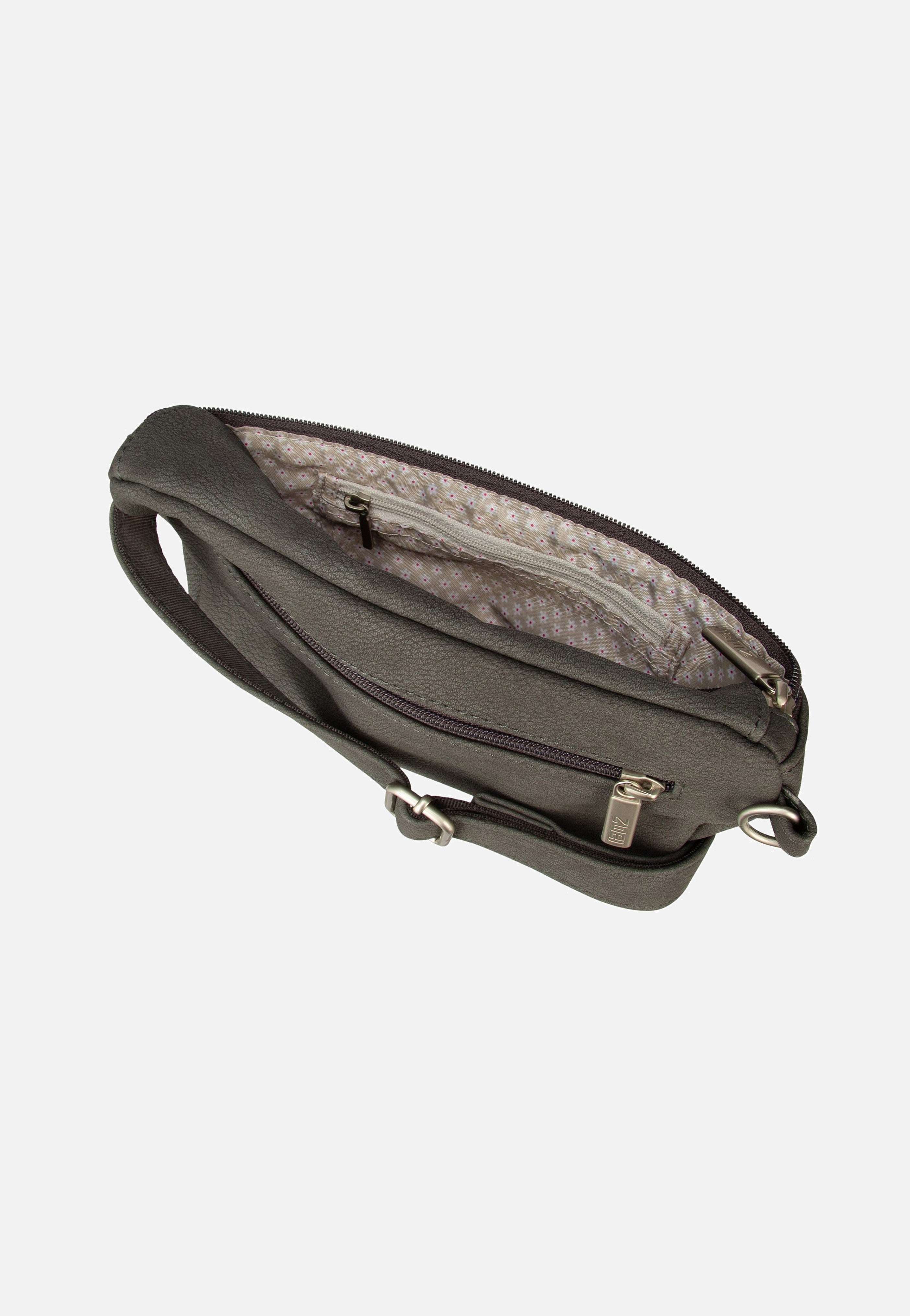 zwei Mademoiselle MH4 Nubuk/Stone Bauchtasche