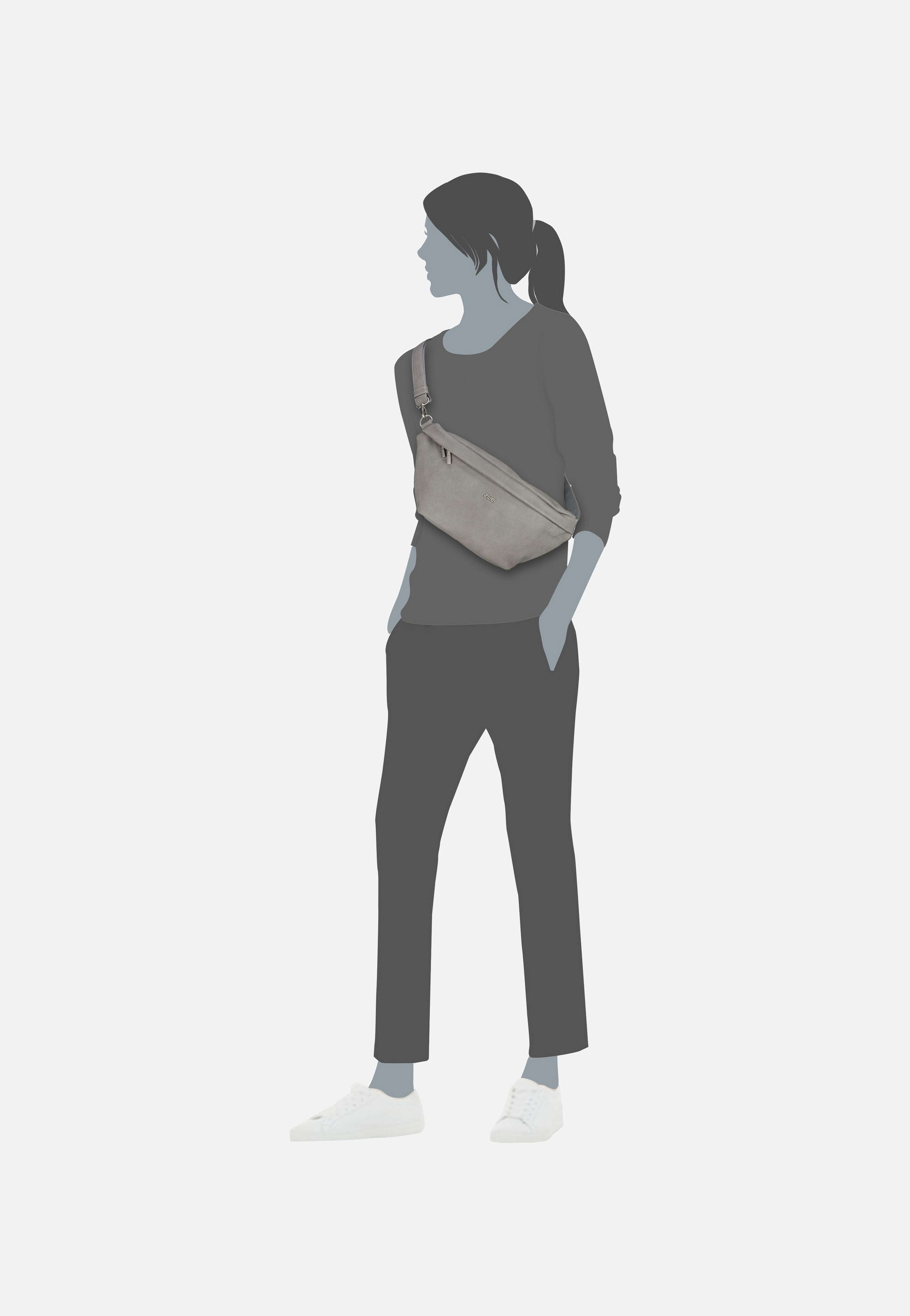 zwei Mademoiselle MH80 Canvas/Grey Bauchtasche