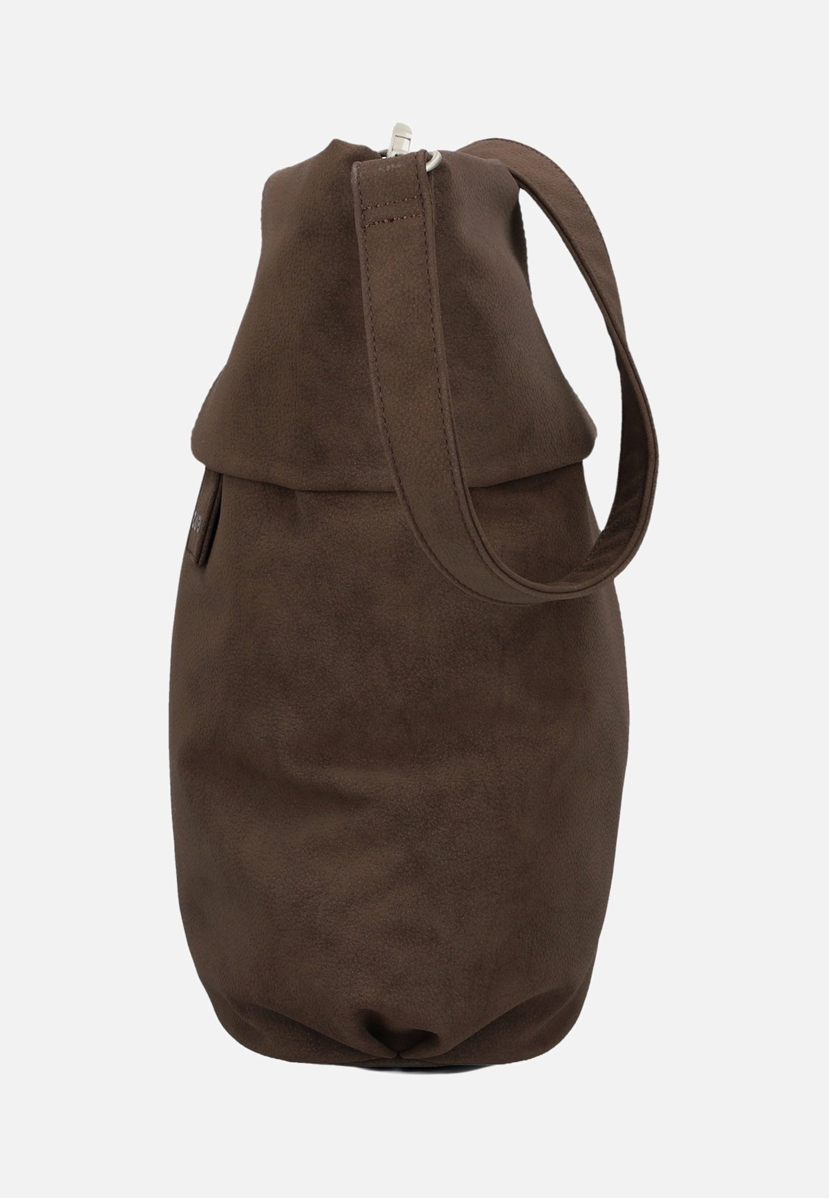 zwei Mademoiselle M12 Nubuk/Espresso Hobo Bag