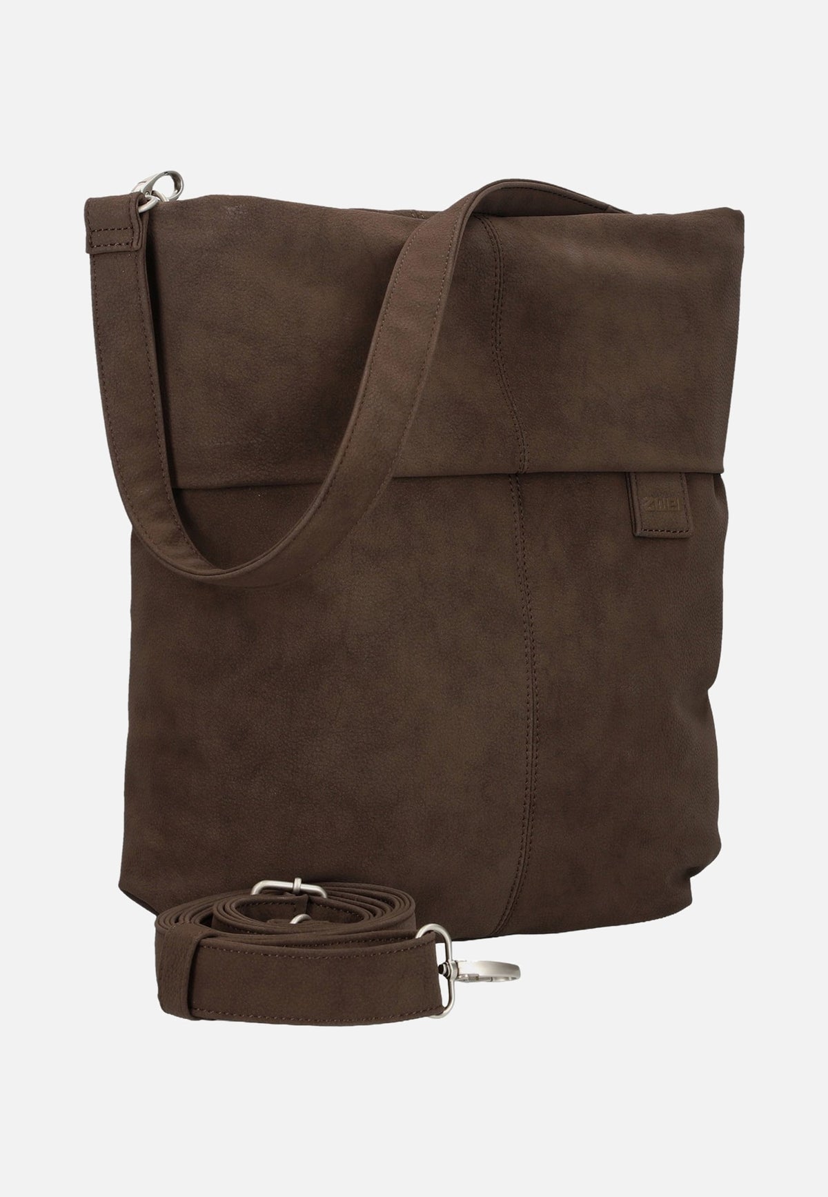 zwei Mademoiselle M12 Nubuk/Espresso Hobo Bag